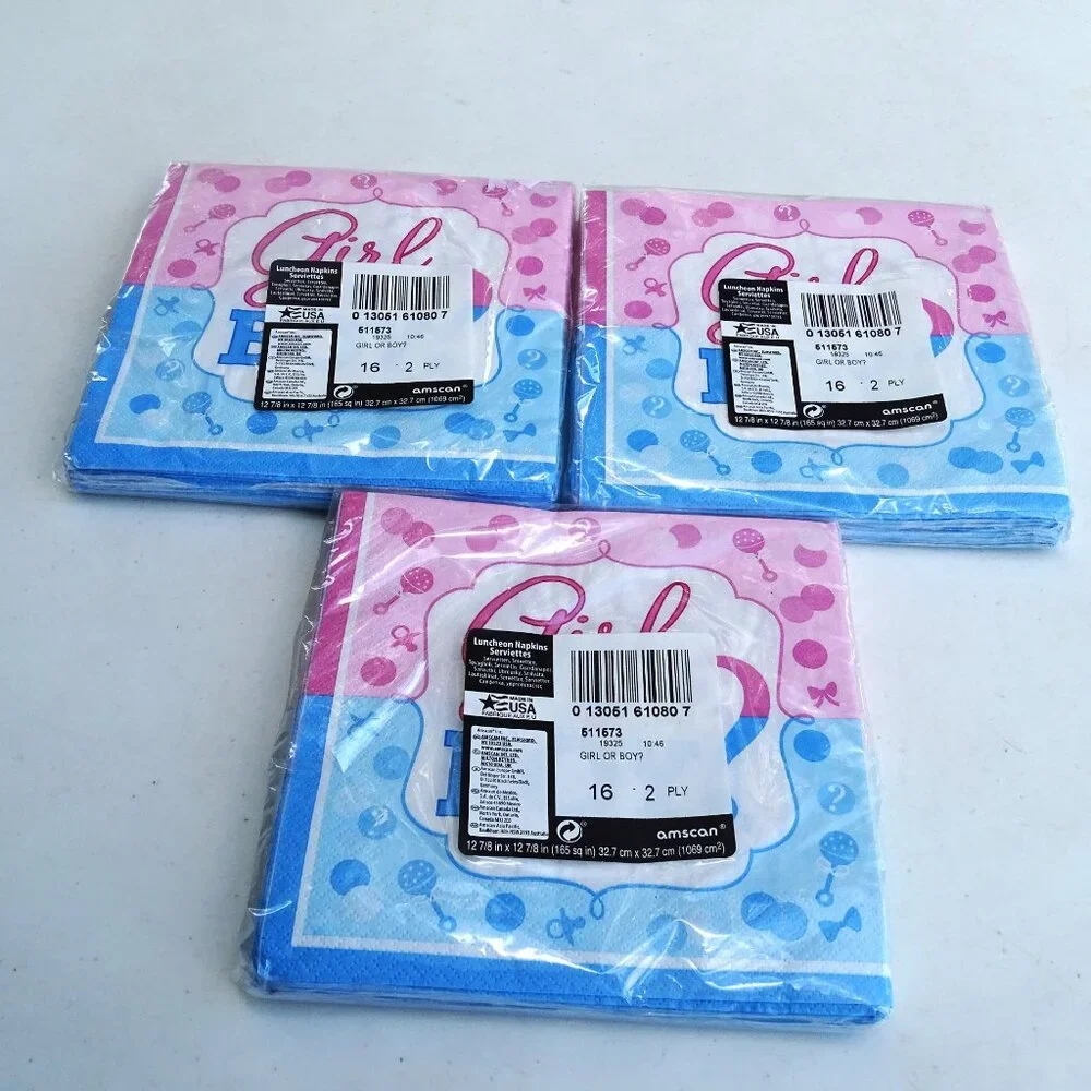 Gender Revealing Party Napkins 3 Pkg